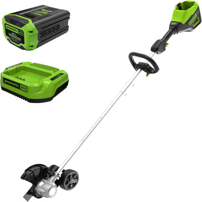 Greenworks 60V 8 in Cordless Electric Lawn Edger, 2.0 Ah Battery, Charger