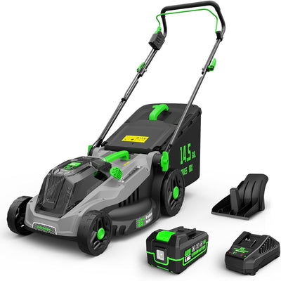 40V 16" Cordless Electric Lawn Mower with 4.0Ah Battery - Green
